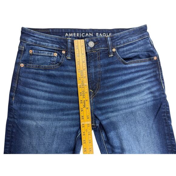 American Eagle Jeans Men Athletic Fit AirFlex+ Stretch Denim Blue Whisker 33X30 - Picture 10 of 10
